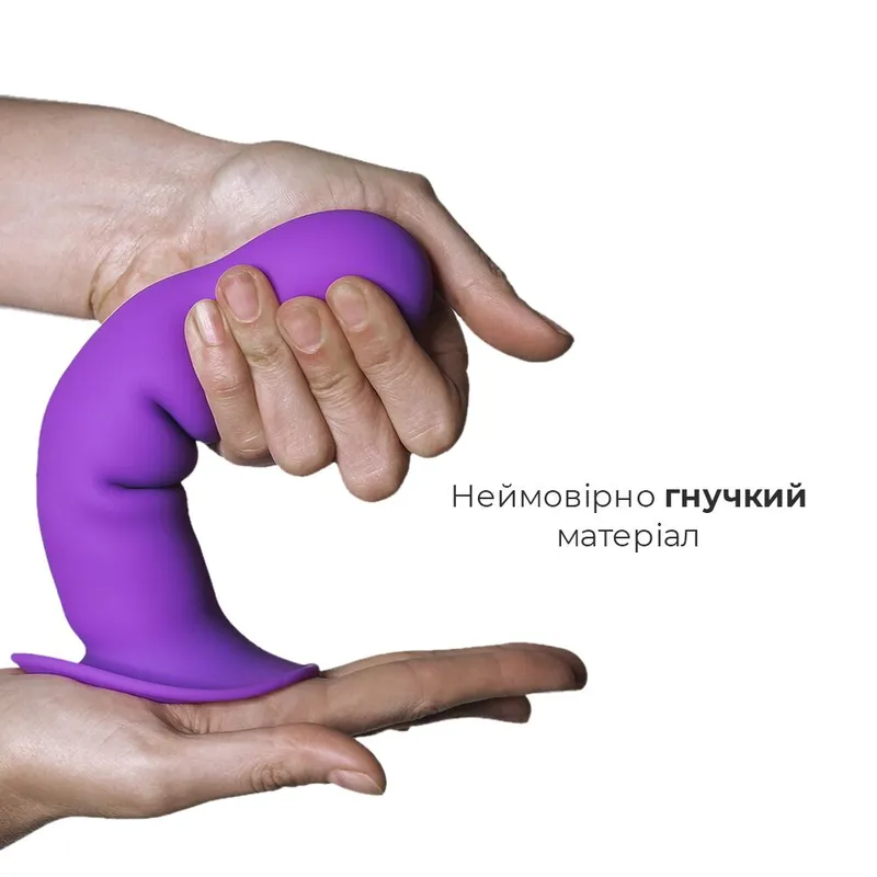 Дилдо з присоскою Adrien Lastic Hitsens 3 Purple, діаметр 4,1 см, довжина 18,2 см