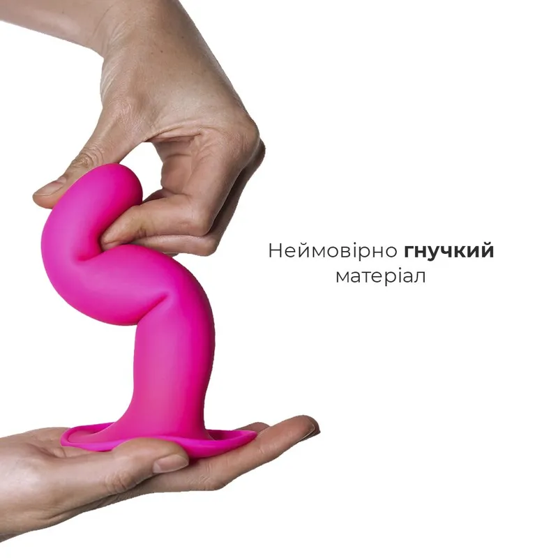 Дилдо з присоскою Adrien Lastic Hitsens 4 Pink, діаметр 3,7 см, довжина 17,8 см