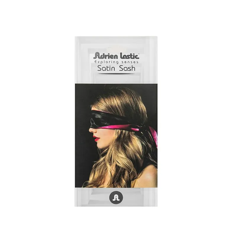 Пов'язка-стрічка з сатину Adrien Lastic Satin Sash, чорна/малинова