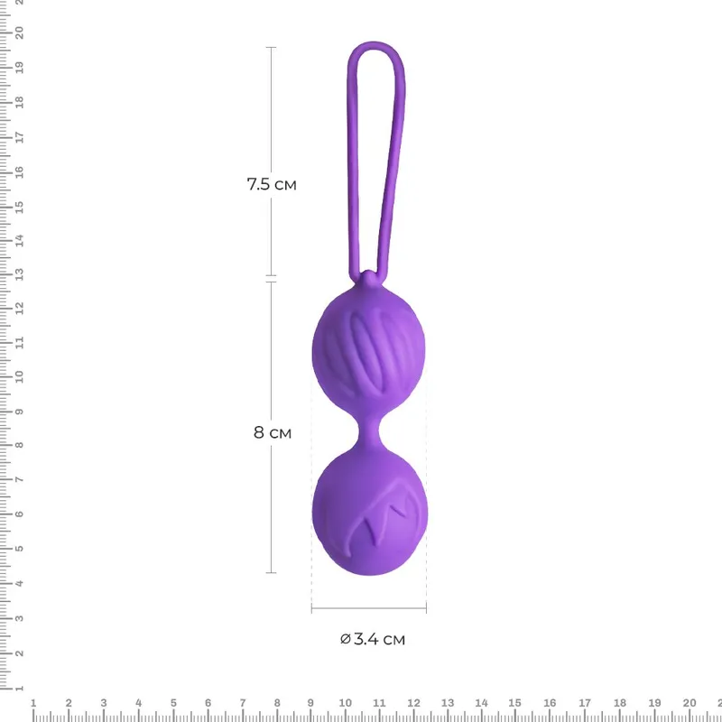 Вагінальні кульки Adrien Lastic Geisha Lastic Balls Mini, темно-ліловий