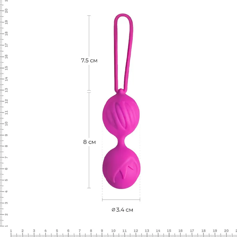 Вагінальні кульки Adrien Lastic Geisha Lastic Balls, діаметр 3,4 см, вага 85 г