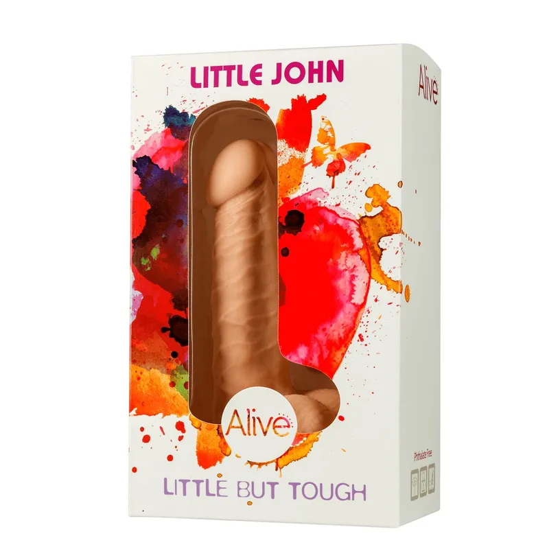 Фалоімітатор Alive Little John, тілесний, ПВХ, діаметр 3,5 см