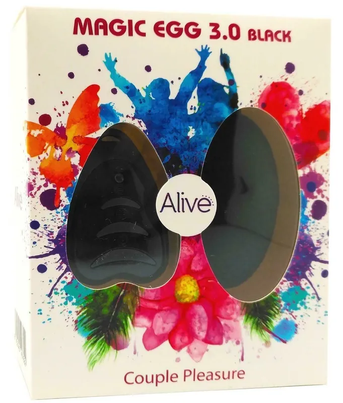 Віброяйце Alive Magic Egg 3.0 Black із пультом ДУ, на батарейках