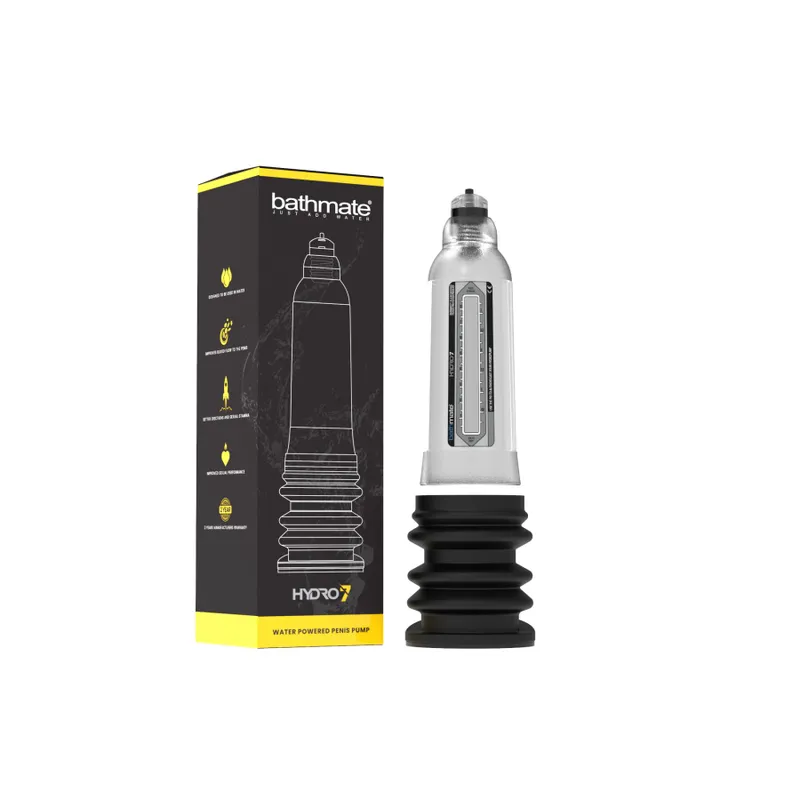 Гідропомпа Bathmate Hydro 7 Clear, для члена довжиною від 12,5 до 18 см, діаметр до 5 см