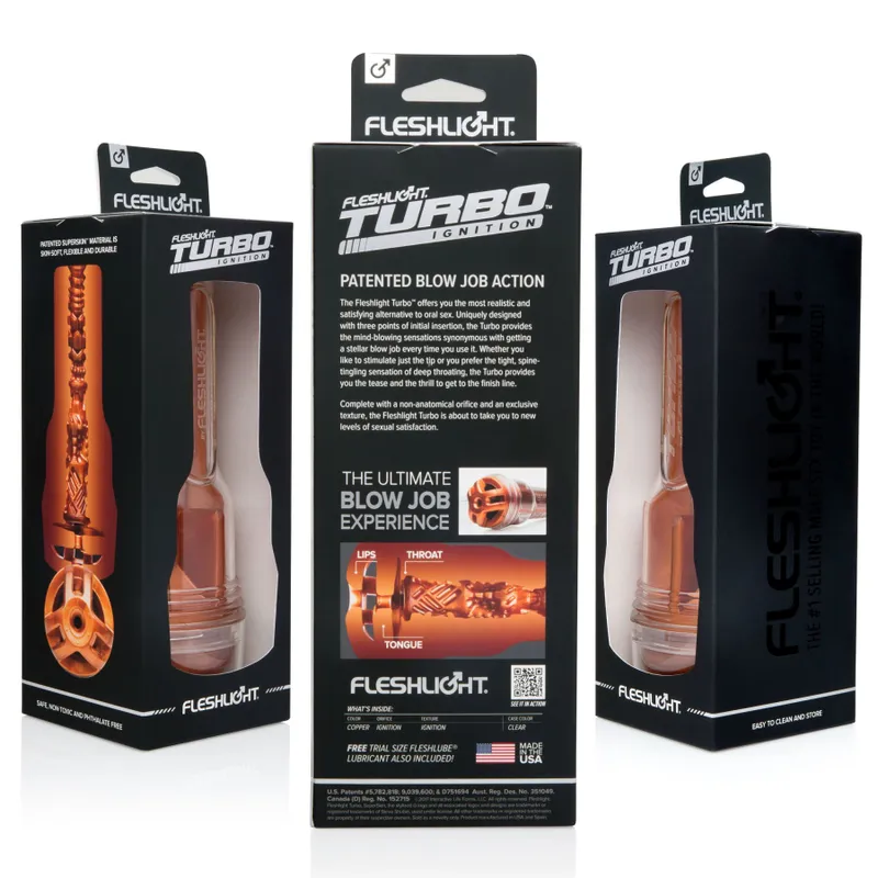 Мастурбатор Fleshlight Turbo Ignition Copper, помаранчевий