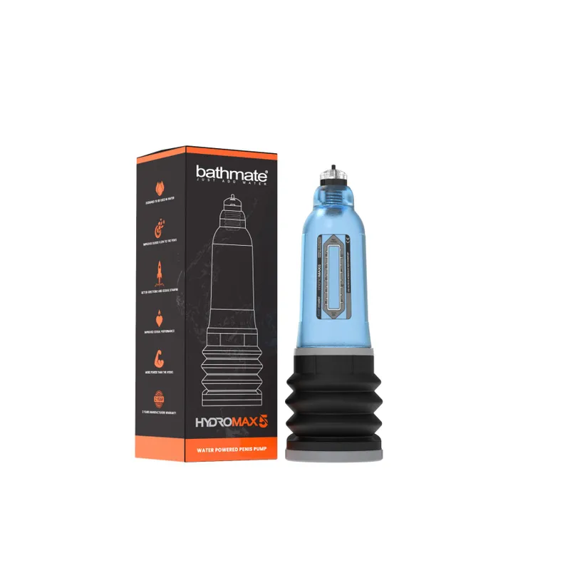 Гідропомпа Bathmate Hydromax 5 Blue, для члена довжиною 7,5–12,5 см, діаметр до 4,5 см