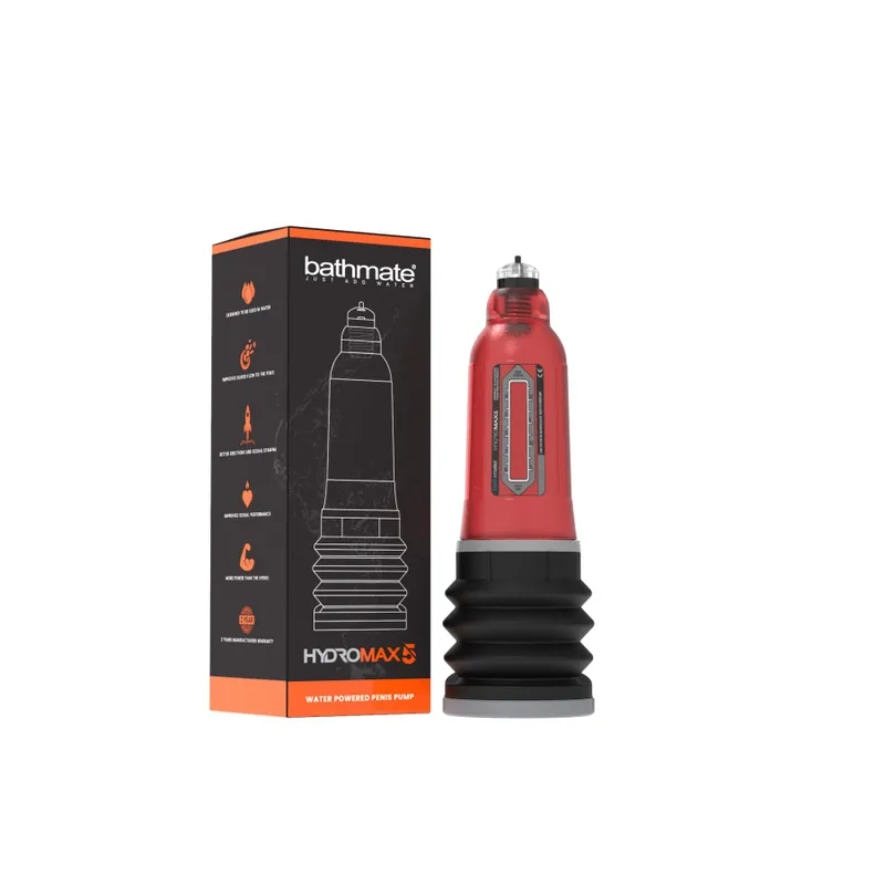Гідропомпа Bathmate Hydromax 5 Red, для члена довжиною 7,5–12,5 см, діаметр до 4,5 см