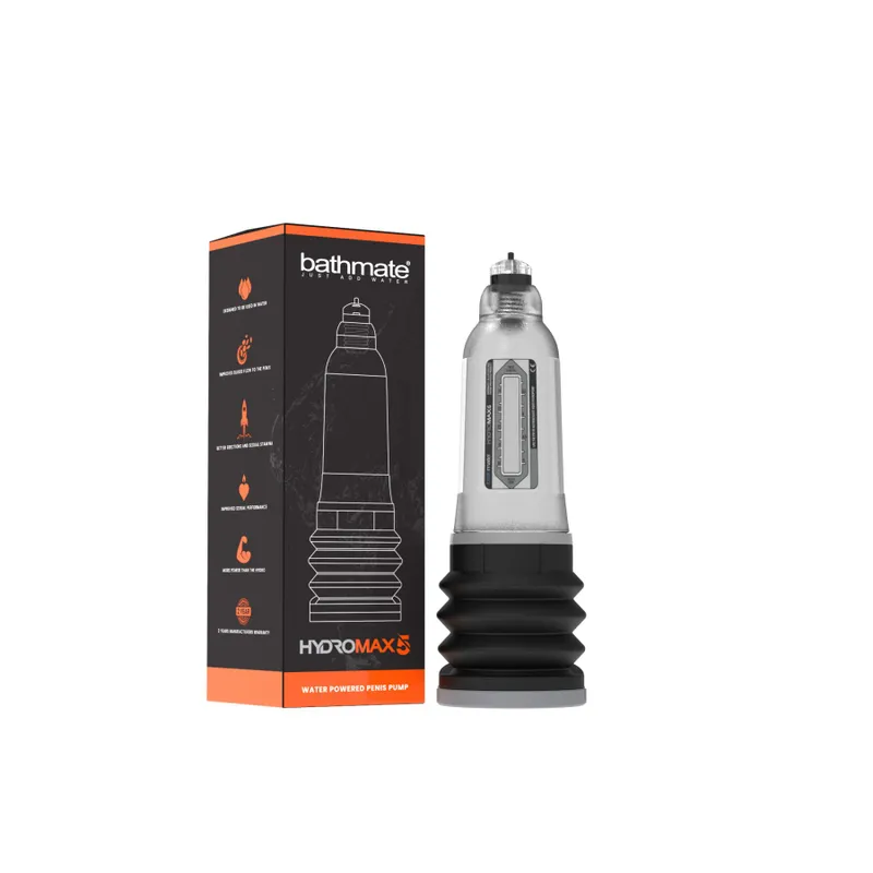 Гідропомпа Bathmate Hydromax 5 Clear, для члена довжиною від 7,5 до 12,5 см
