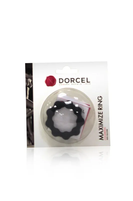 Ерекційне кільце Dorcel Maximize Ring зі стимулювальними кульками, чорне