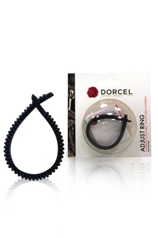 Ерекційне кільце-ласо Dorcel Adjust Ring, чорне, регульоване