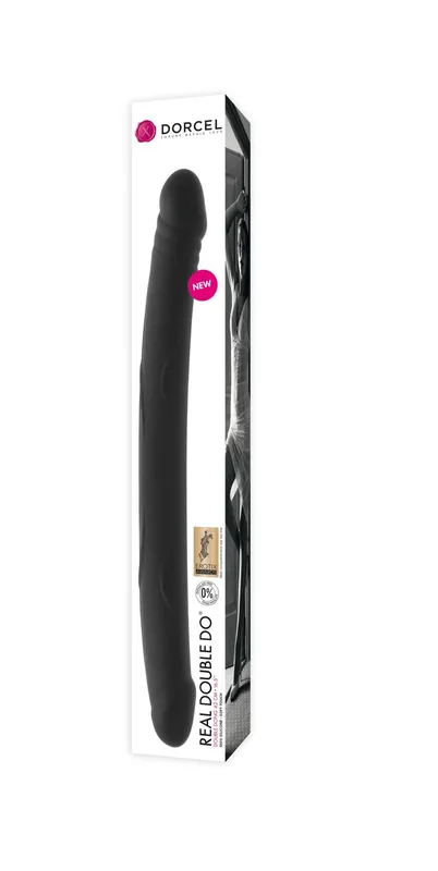 Фалоімітатор двосторонній Dorcel Real Double Do Black, довжина 42 см