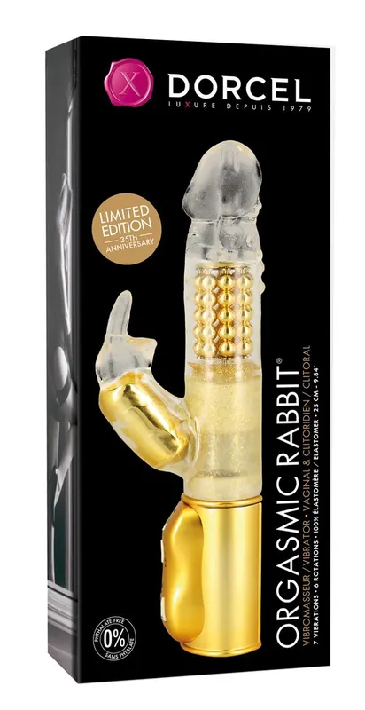 Вібратор-кролик Dorcel Orgasmic Rabbit Gold із перлинним масажем