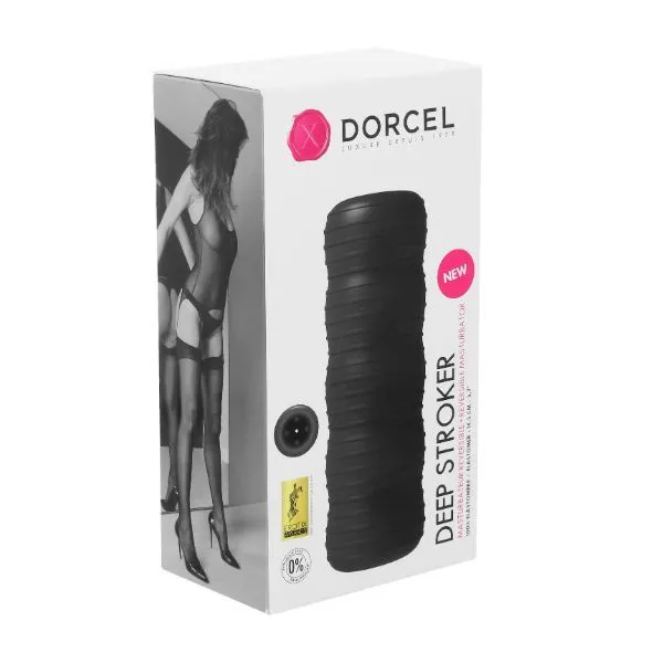 Мастурбатор Dorcel Deep Stroker, двосторонній, два рельєфи, чорний