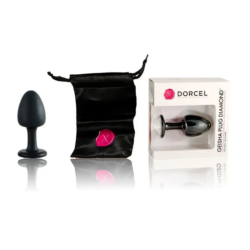 Анальна пробка Dorcel Geisha Plug Diamond XL, чорна, макс. діаметр 4,5 см