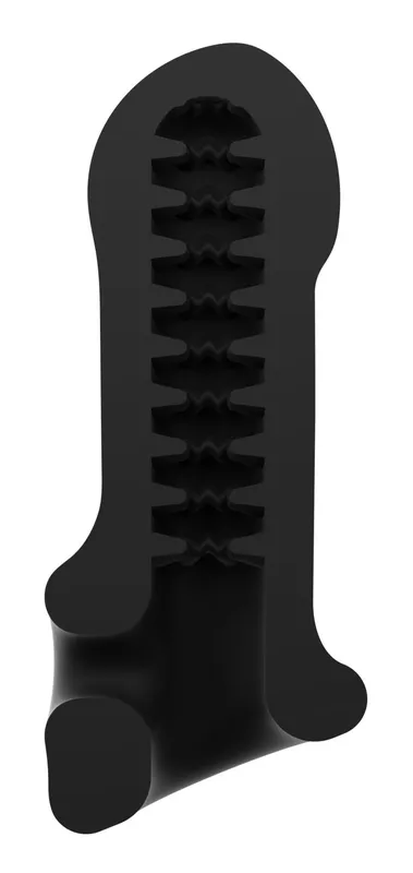 Насадка на член Dorcel Xtend Boy з кільцем для мошонки, чорна
