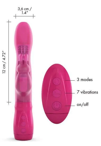 Вібратор-кролик Dorcel Furious Rabbit з обертанням та зворотно-поступальним рухом, рожевий