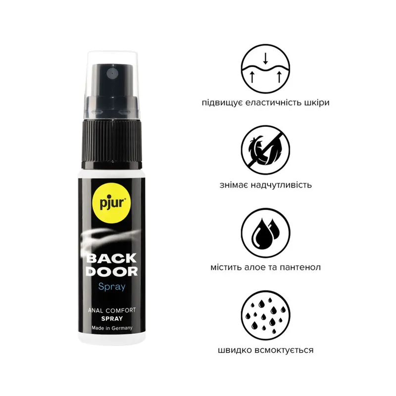 Розслаблювальний анальний спрей pjur BACK DOOR spray, 20 мл, з пантенолом та алое