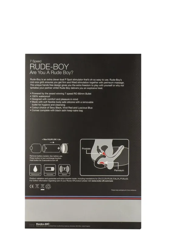 Вібромасажер простати Rocks Off Rude-Boy Black