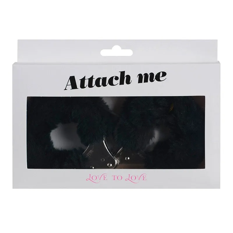 Наручники з хутряним оздобленням Love To Love ATTACH ME Black