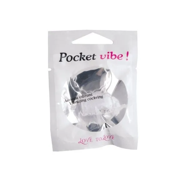 Ерекційне кільце з вібрацією Love To Love POCKET VIBE, біле