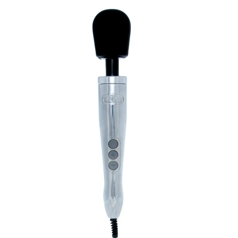 Вібромасажер Doxy Die Cast Polished, срібний, металевий корпус, живлення 220В