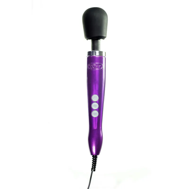 Вібромасажер Doxy Die Cast Purple, метал, 340 мм, живлення 220В
