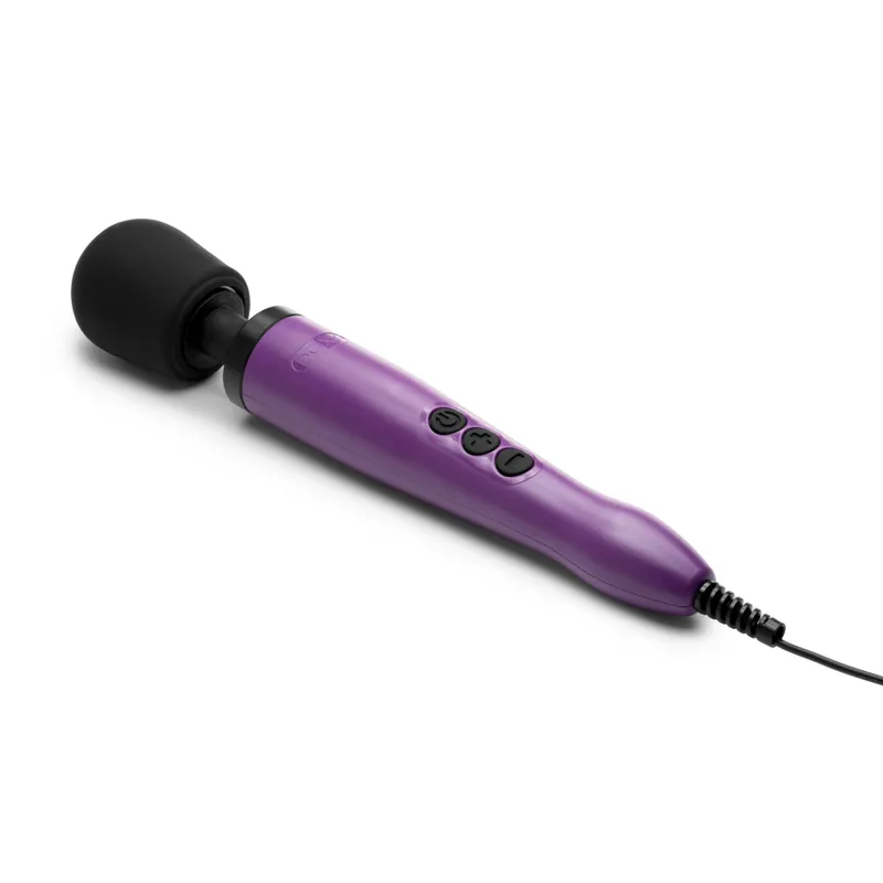 Вібромасажер Doxy Wand, фіолетовий, живлення від мережі 220В