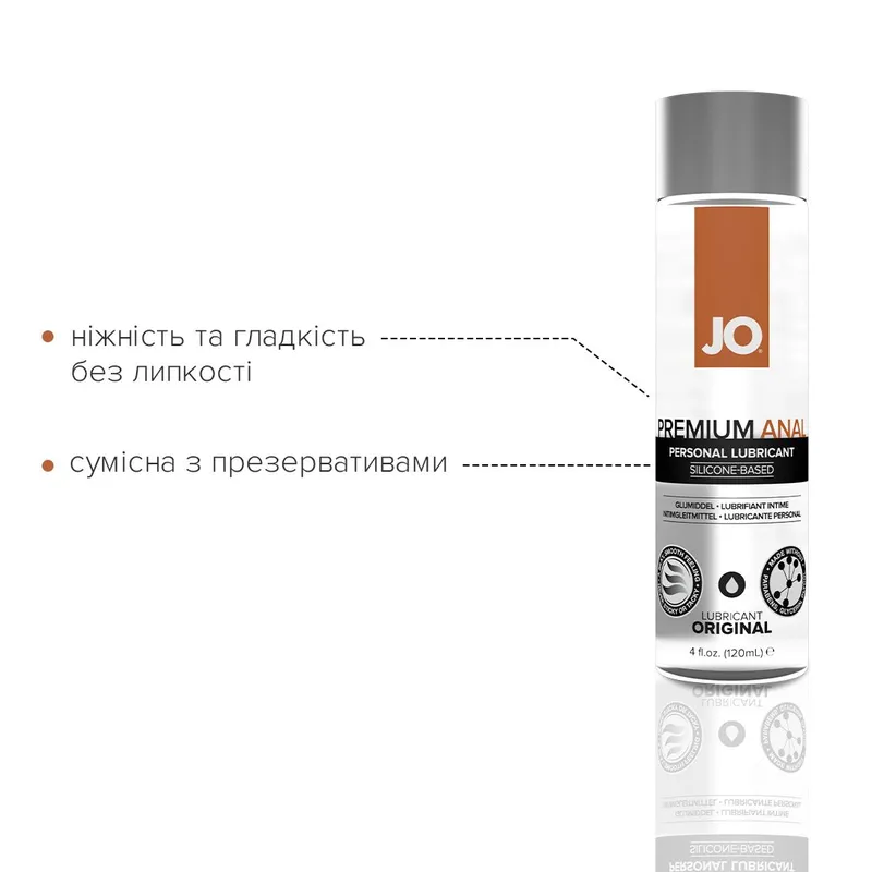 Анальний лубрикант JO ANAL PREMIUM Original на силіконовій основі, 120 мл