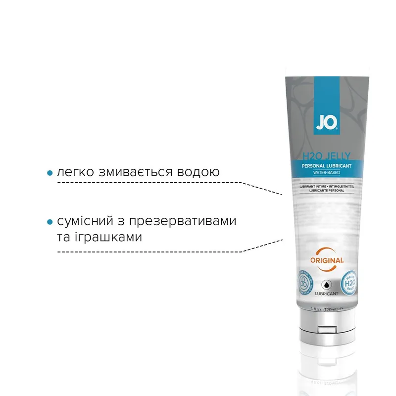 Гель-лубрикант на водній основі JO H2O JELLY — ORIGINAL, 120 мл
