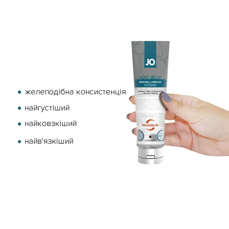 Гель-лубрикант на водній основі JO H2O JELLY — MAXIMUM, 120 мл