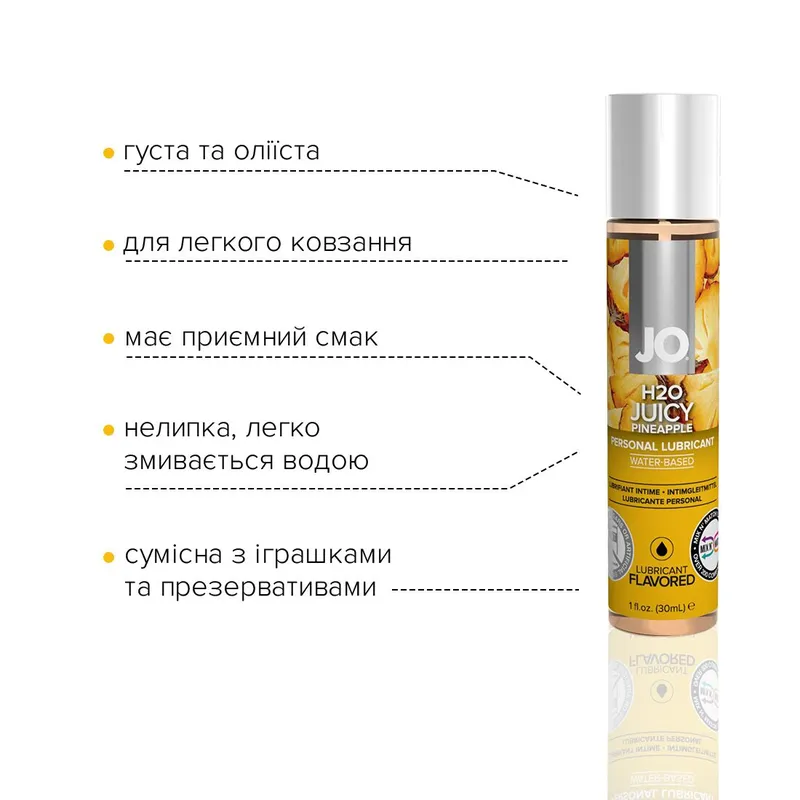 Лубрикант на водній основі JO H2O — Juicy Pineapple, 30 мл