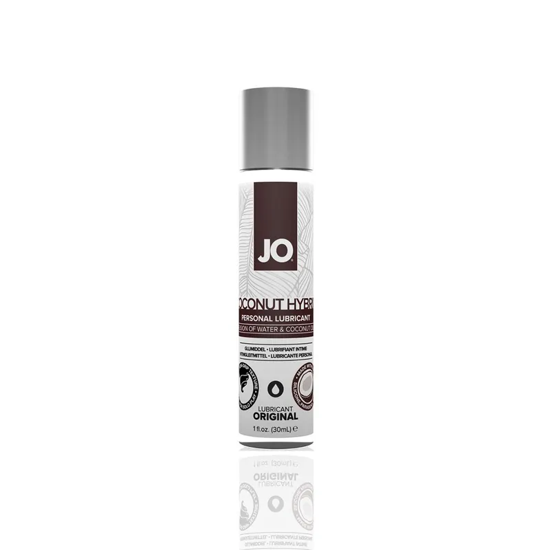 Лубрикант-крем JO Coconut Hybrid ORIGINAL з кокосовою олією, 30 мл, білий