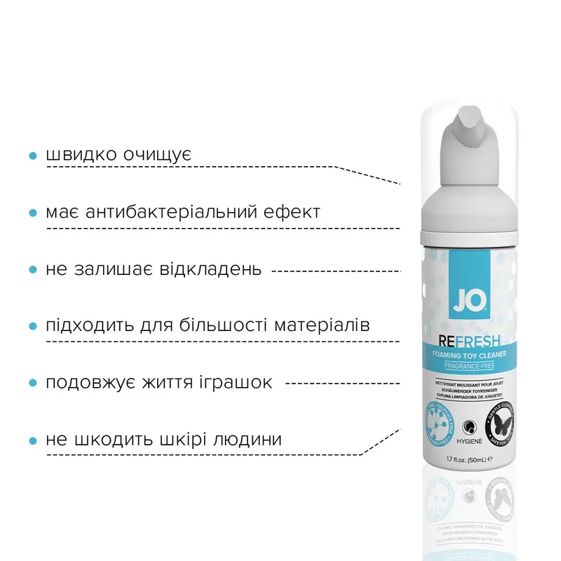 Пінка для очищення іграшок JO REFRESH, 50 мл