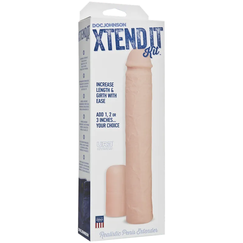 Насадка на член Doc Johnson Xtend It Kit White, подовження до +7,6 см