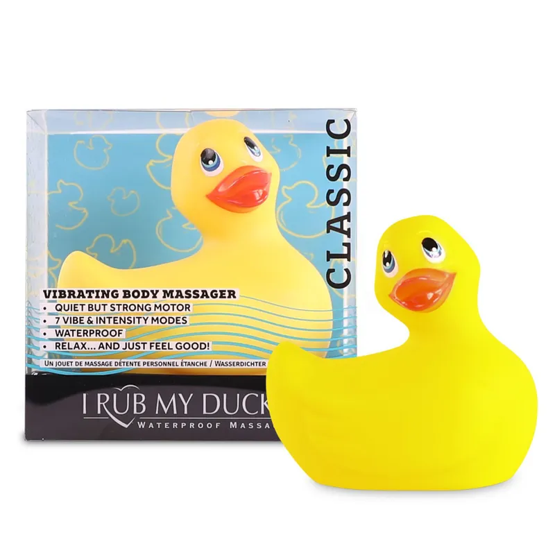 Вібромасажер-качечка I Rub My Duckie 2.0, Big Teaze Toys, жовта
