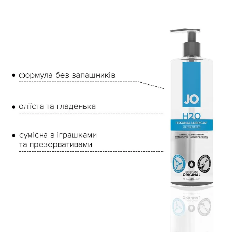 Лубрикант на водній основі JO H2O ORIGINAL, 480 мл