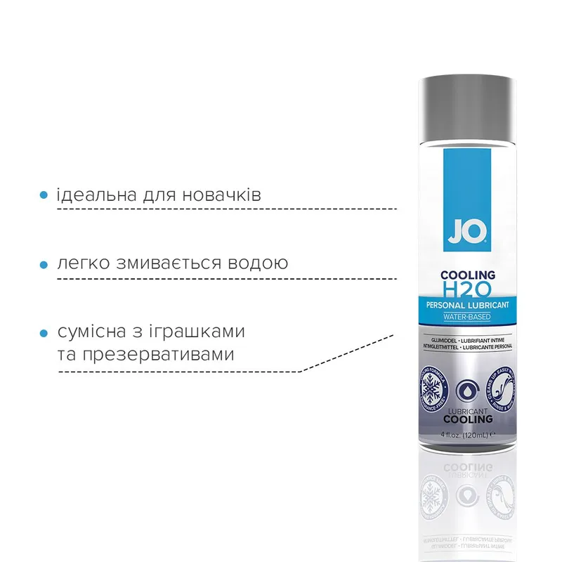 Лубрикант на водній основі JO H2O — COOLING (120 мл)