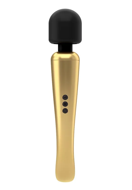 Вібромасажер Dorcel Megawand Gold, 160 режимів, чорний/золотистий