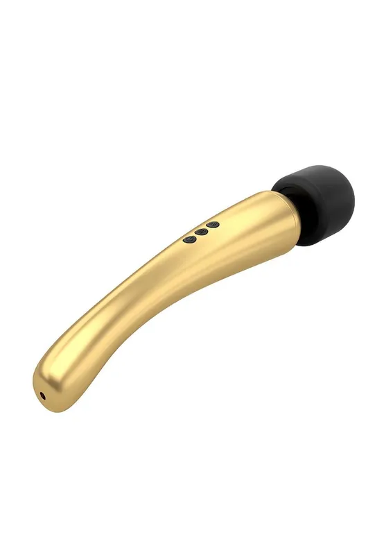 Вібромасажер Dorcel Megawand Gold, 160 режимів, чорний/золотистий