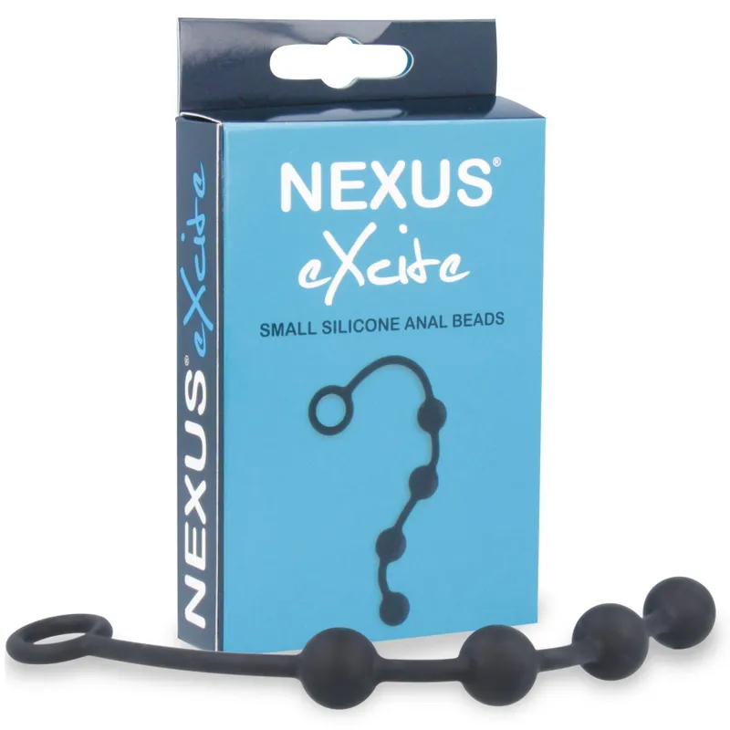 Анальні кульки Nexus Excite Anal Beads, силікон, чорні