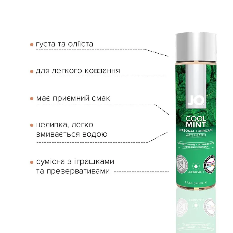 Лубрикант на водній основі JO H2O — Cool Mint (120 мл)