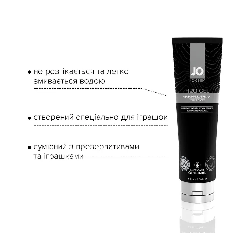Густа змазка на водній основі JO H2O GEL — ORIGINAL, 120 мл