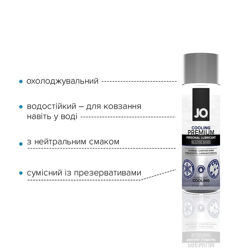 Лубрикант на силіконовій основі JO PREMIUM — COOLING, 60 мл