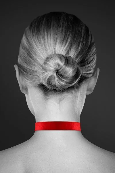 Чокер Bijoux Pour Toi HEART LOCK Red з замочком-сердечком, поліуретан