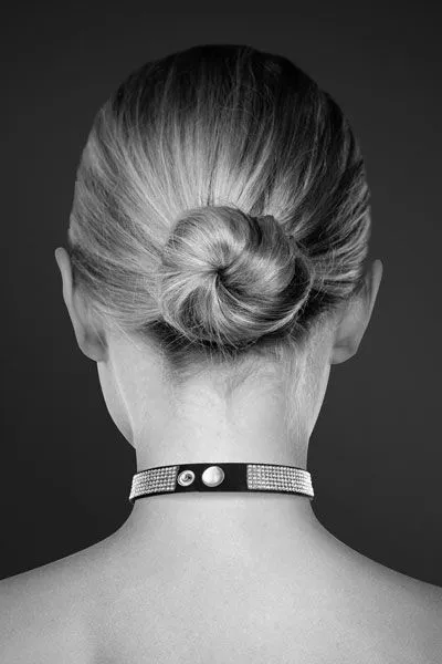Чокер зі стразами Bijoux Pour Toi HEART DIAMOND, чорний