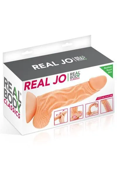 Фалоімітатор Real Body - Real JO з рухомою крайньою плоттю, тілесний, 18,5 см