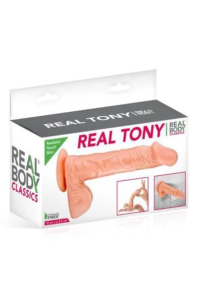 Фалоімітатор Real Body — Real Tony, тілесний, довжина 18 см