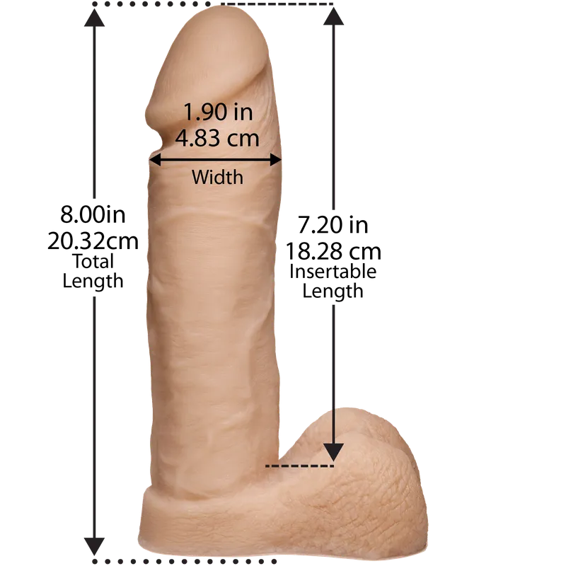 Фалоімітатор Doc Johnson Platinum TRUSKYN - The Tru Ride 8 Inch, діаметр 4,8 см