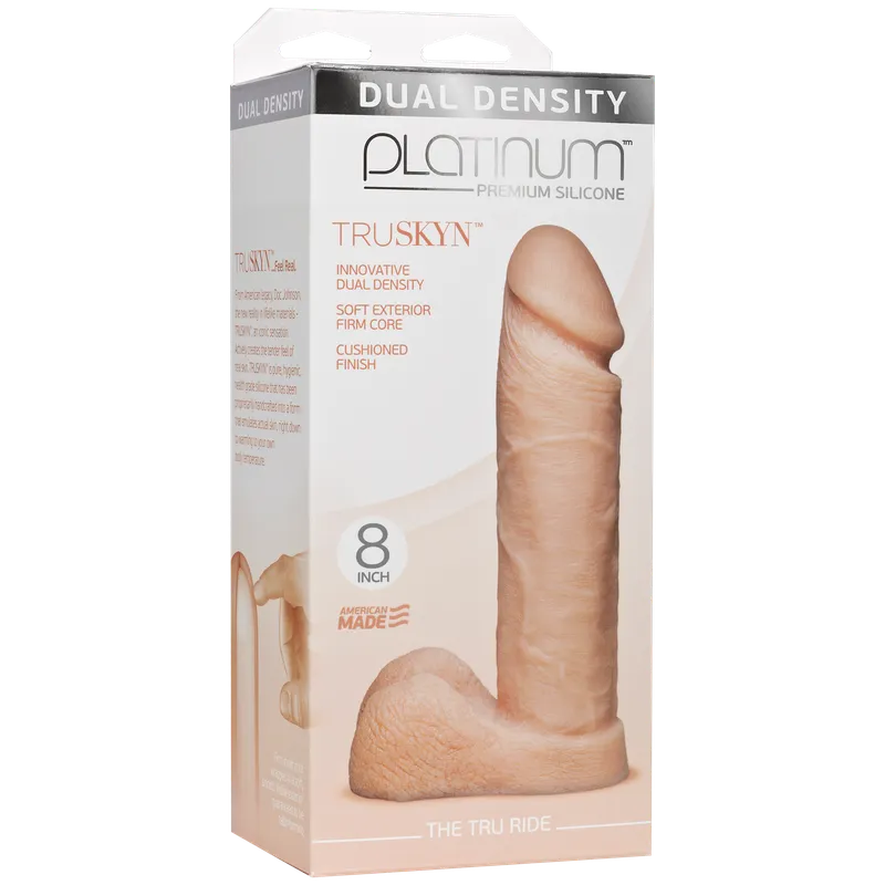Фалоімітатор Doc Johnson Platinum TRUSKYN - The Tru Ride 8 Inch, діаметр 4,8 см