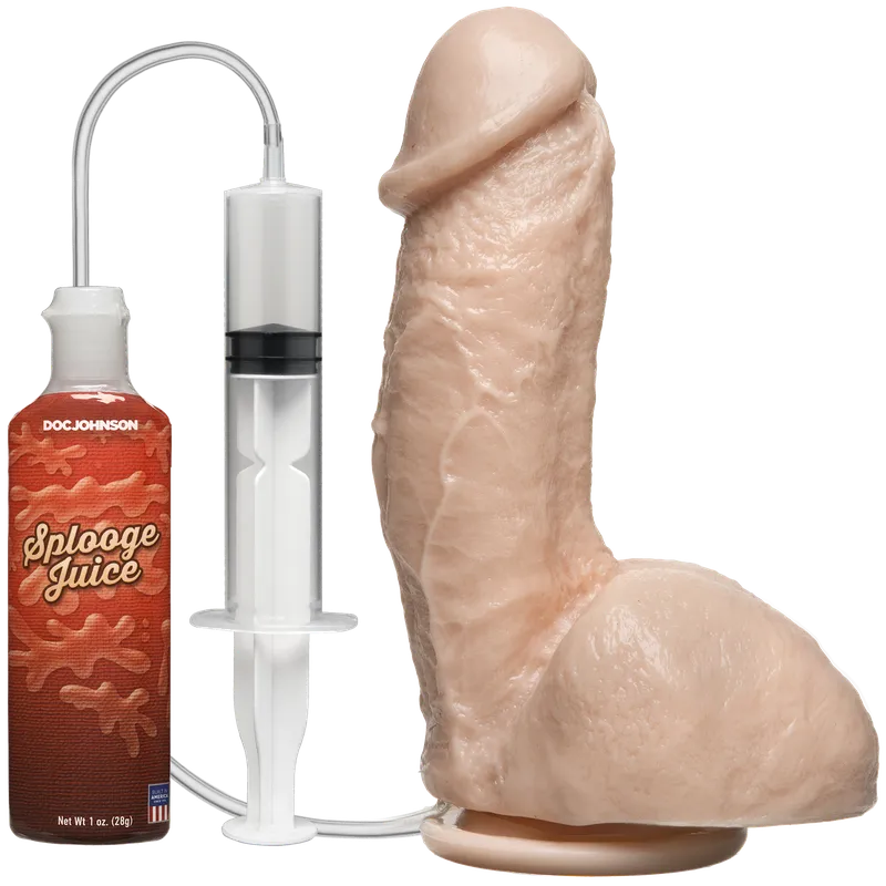 Фалоімітатор Doc Johnson The Amazing Squirting Realistic Cock, тілесний, ПВХ